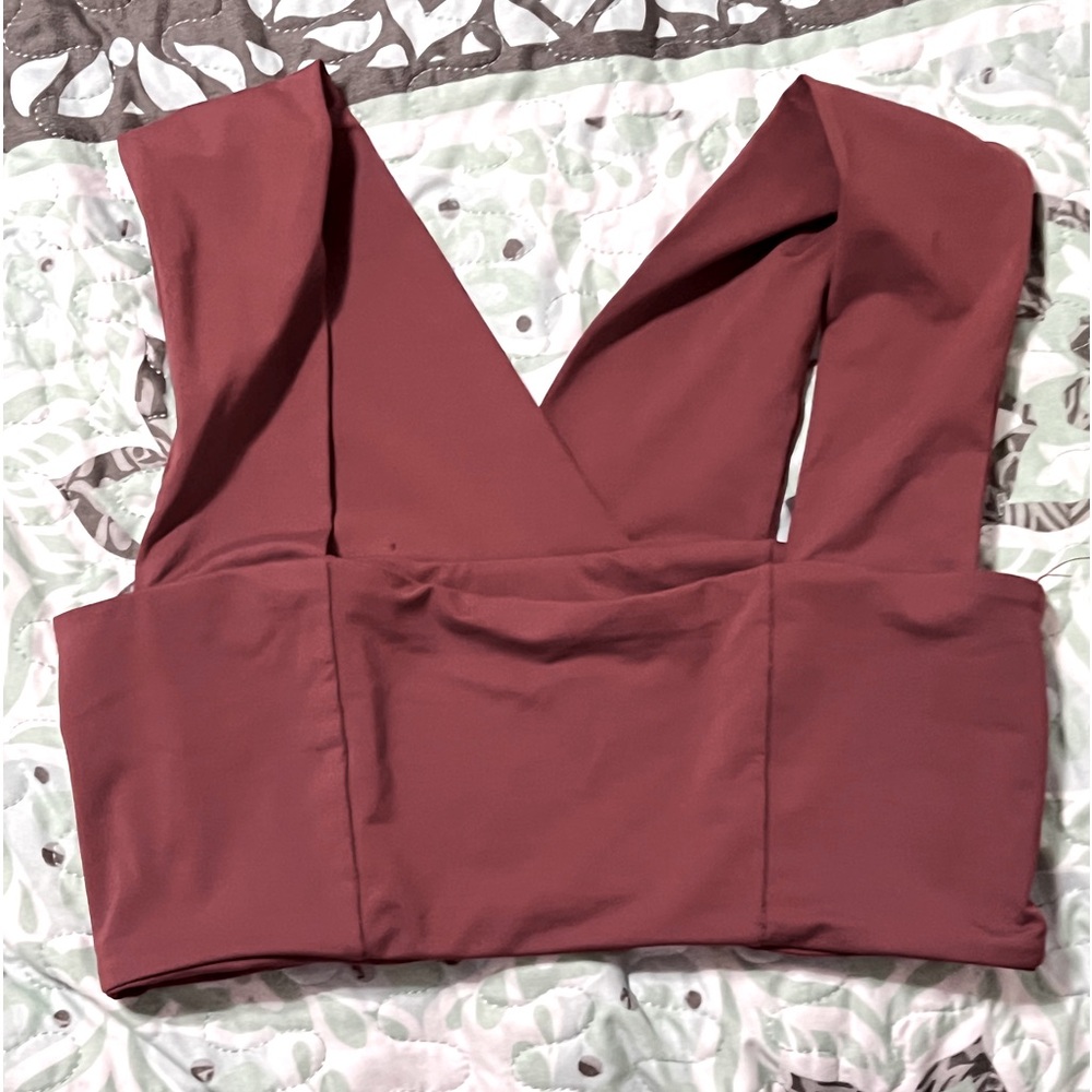 L'Space Parker bikini top -square neck silhouette wide shoulder strap size small